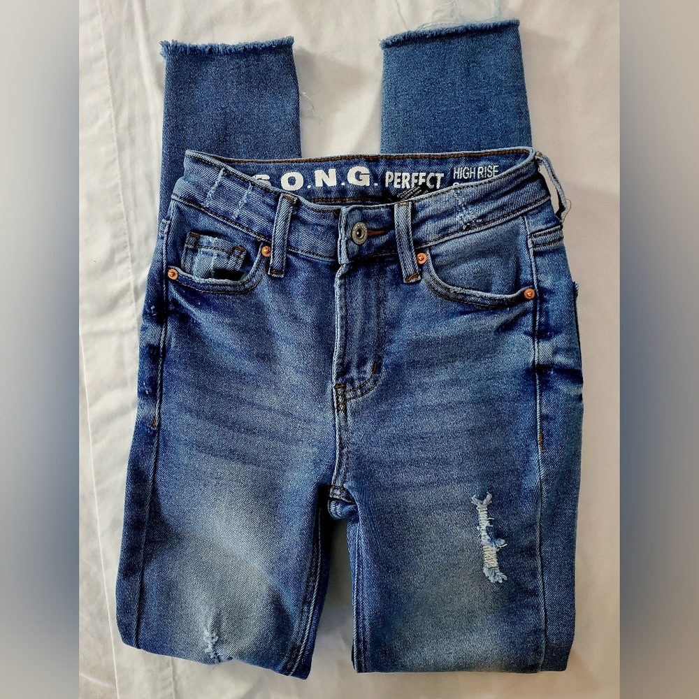 S.O.N.G. jeans, skinny ankle, sz 23/00